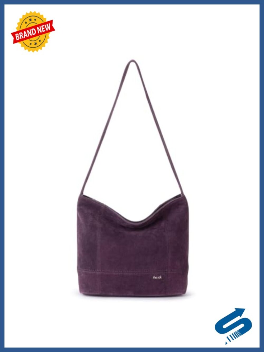 Full-Grain Leather Hobo Shoulder Bag Zip Pocket Adjustable Strap